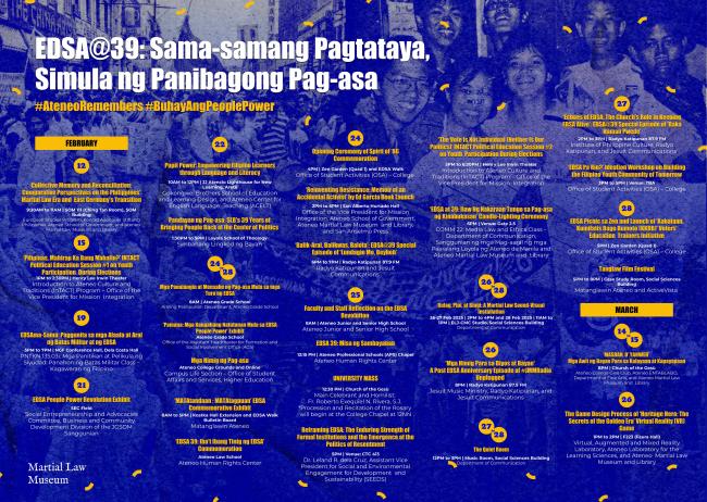 EDSA@39 Calendar of Events