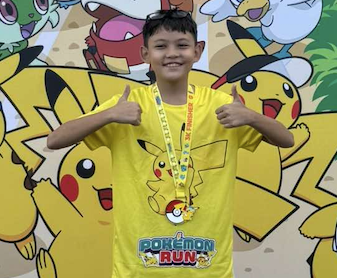 Temujin Posadas 1st place in 3K Pokèmon Run
