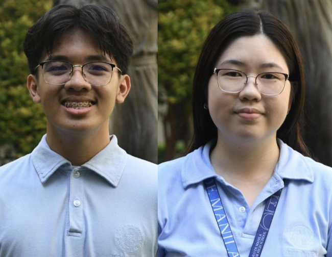  gold medalists Tiel Blanca and Sam Dionisio 