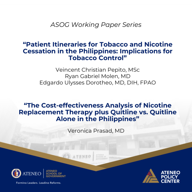 ASOG Publishes Two Working Papers on Smoking Cessation Under the Tobacco Prevention and Control Policy Development Fellowship