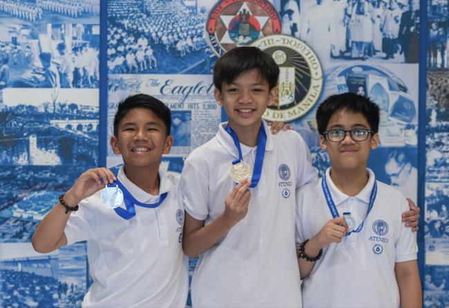 (L-R) Ethan Alferez, Kian Siyhian, Anton Doria 