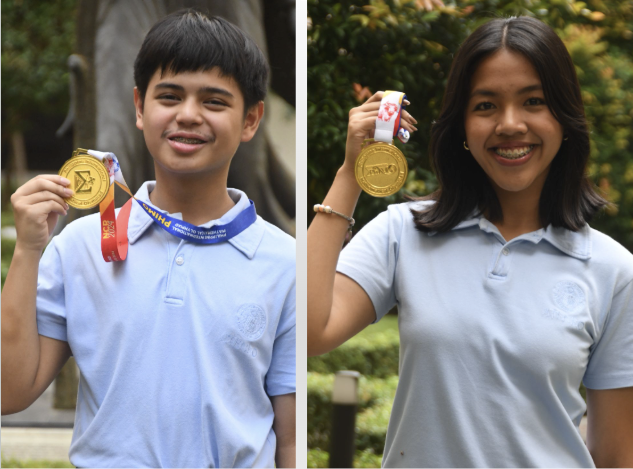 PhIMO Final Round 2024 gold medalists Miggy Dugan (left) and Vam Vivar 