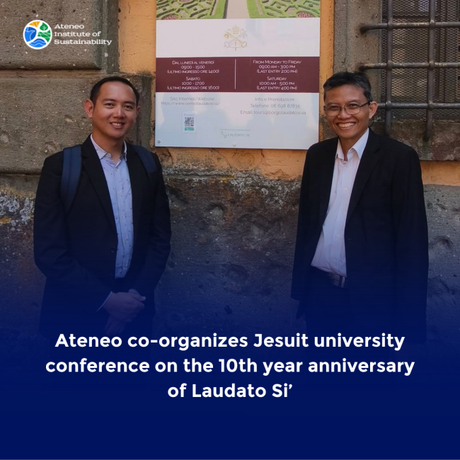 Ateneo co-organizes Jesuit university conference on the 10th year anniversary of Laudato Si’