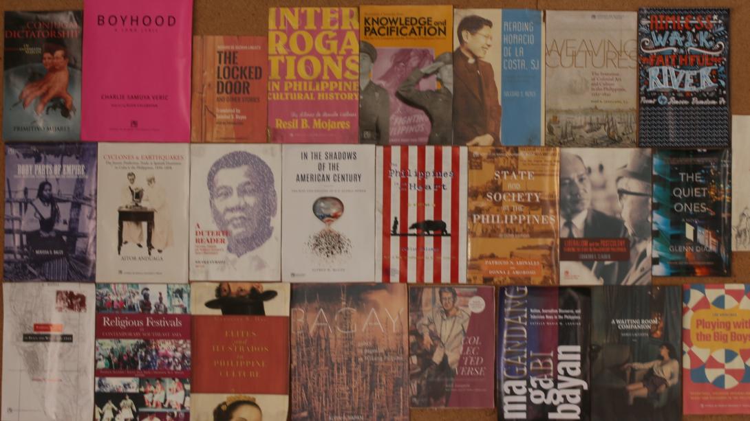 University Press titles in a bulletin board