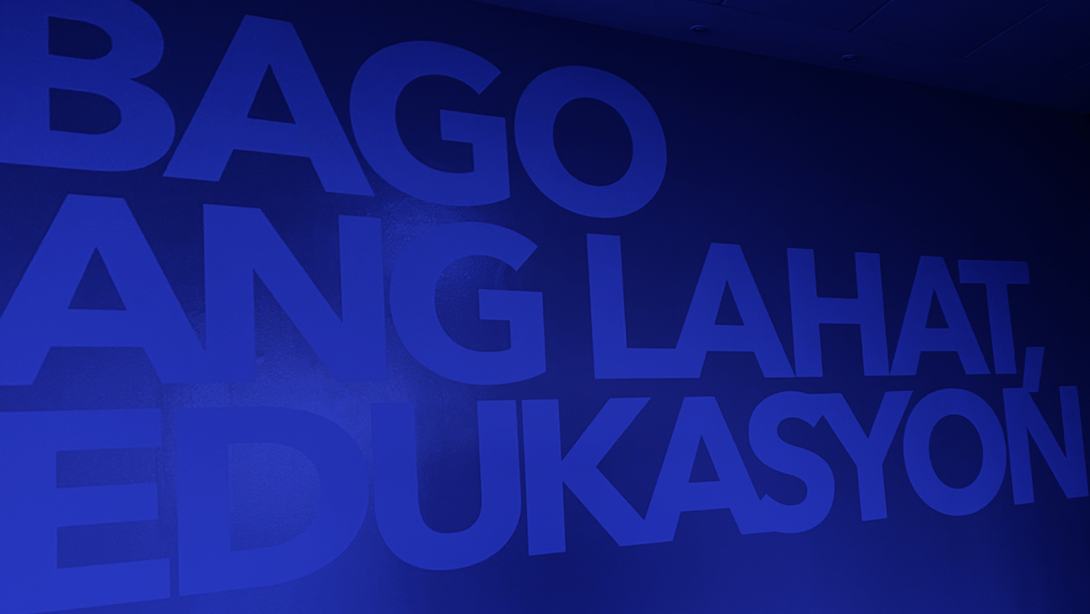 Bago Ang Lahat Edukasyon Mural at the JJ Atencio Lighthouse for New Learning in Arete